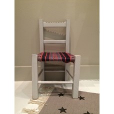Small Rustique chair 1: blue/red Small Rustique chair 1: blue/red